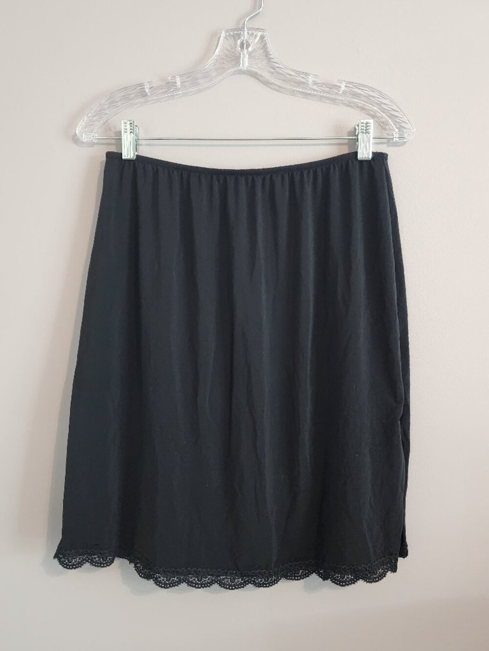 Jockey Black Short Skirt Slip XL Used